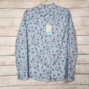 NWT Boden Classic Shirt Fourth of July Stars Button Up Novelty Print Size 8R